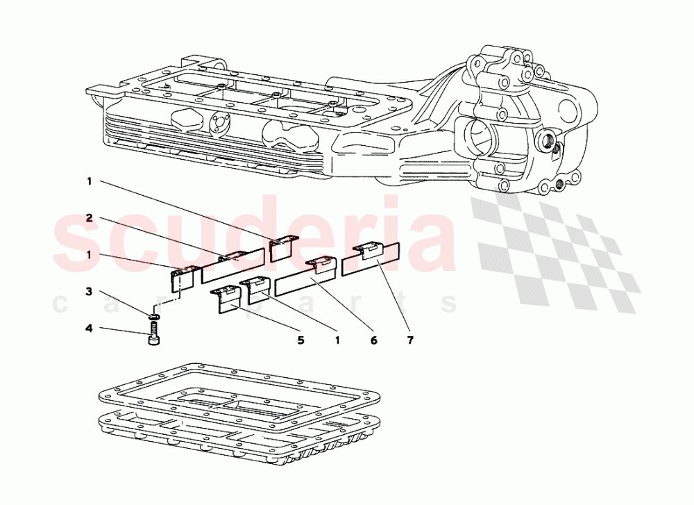 Oil Sump Hinged Baffles of Lamborghini Lamborghini Diablo VT 6.0 (2000-2001)