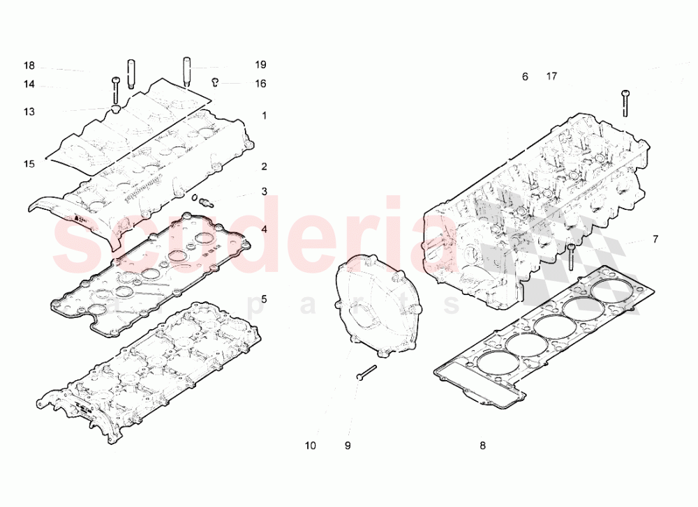 Left Cylinder Head And Cover 6-10 of Lamborghini Lamborghini Gallardo (2008)