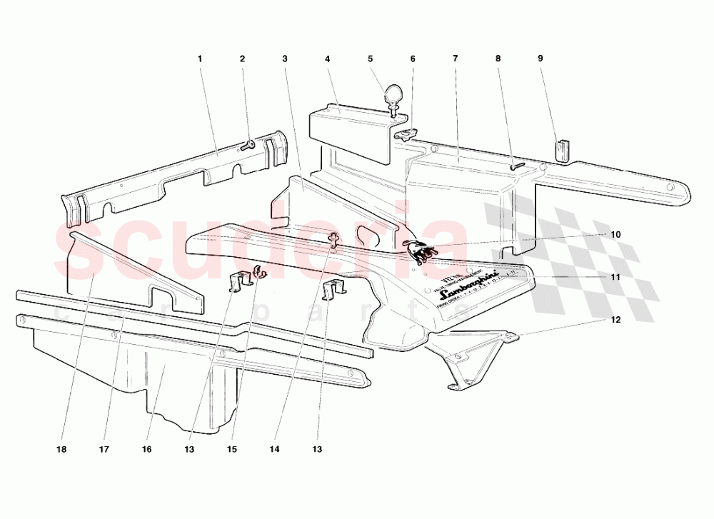 Engine Housing Panels of Lamborghini Lamborghini Diablo VT Roadster (1998-2000)