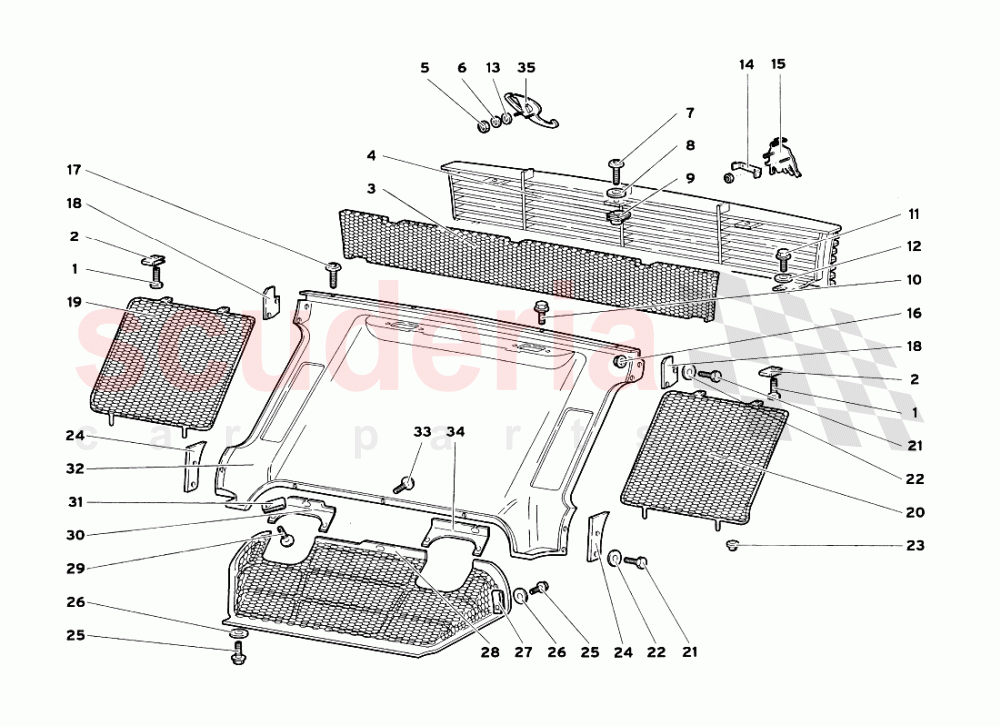 Rear Coque Elements (Alternative To Table 66.01.01) of Lamborghini Lamborghini Diablo SV (1999)