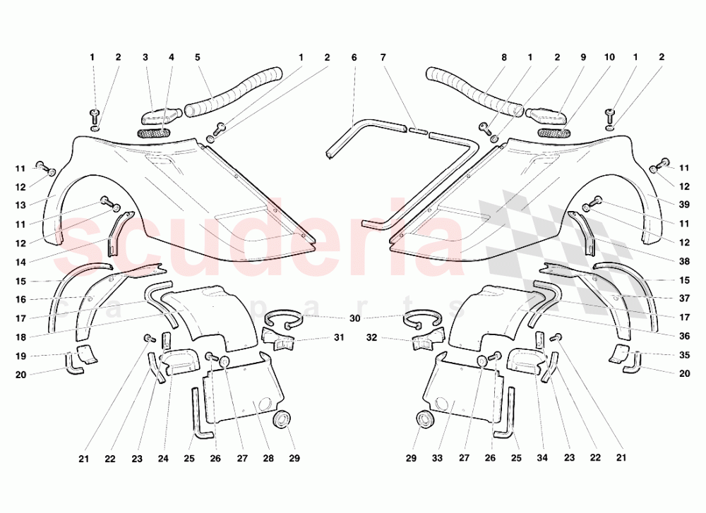 Front Body Elements of Lamborghini Lamborghini Diablo SV (1995-1997)