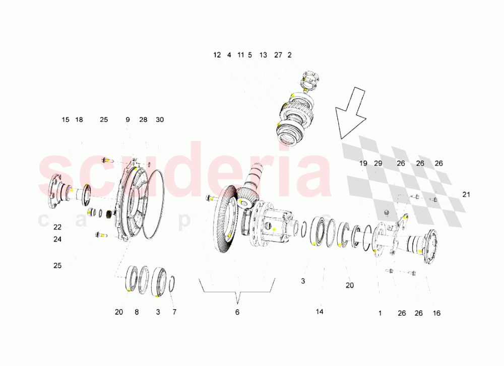 Rear Differential of Lamborghini Lamborghini Gallardo Superleggera