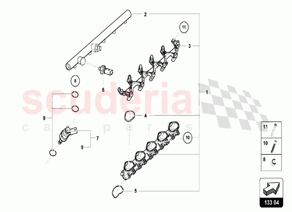 LOW PRESSURE INJECTION SYSTEM of Lamborghini Lamborghini Huracan LP610 Spyder