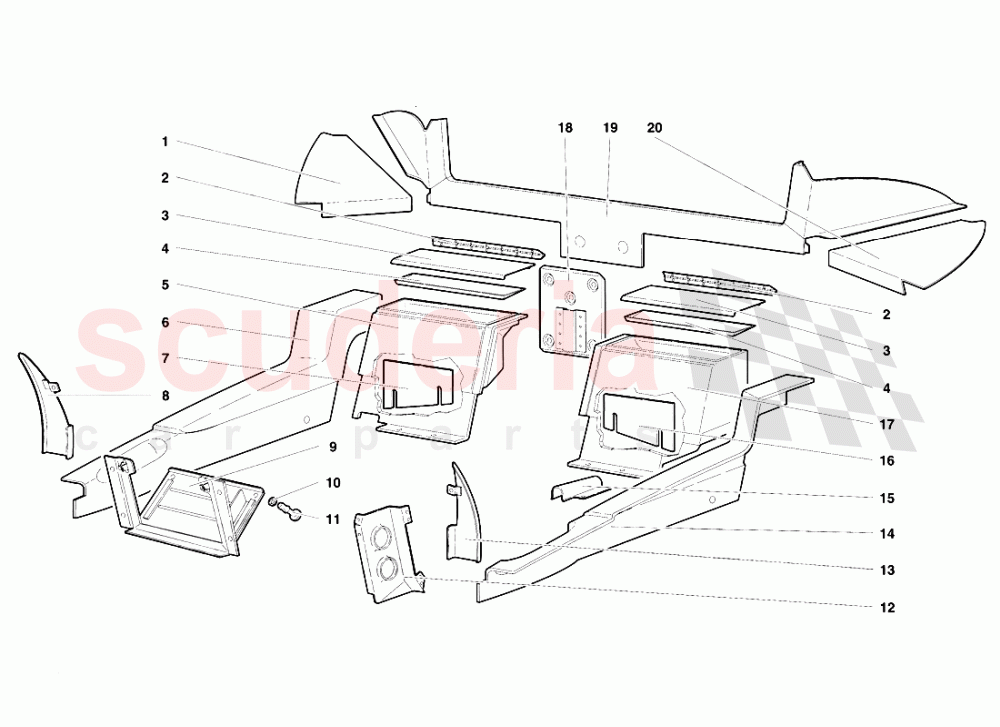 Passenger Compartment Trim 2 of Lamborghini Lamborghini Diablo VT (1993-1998)