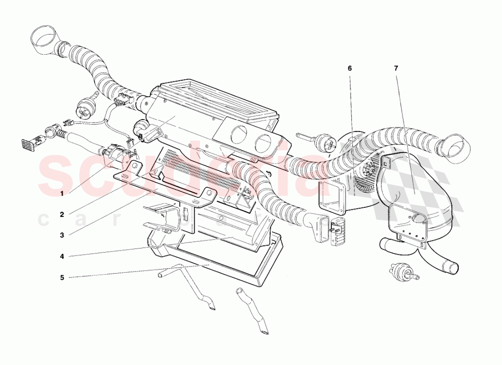 Climate Contorl (Valid for UK 1998) of Lamborghini Lamborghini Diablo VT Roadster (1998-2000)