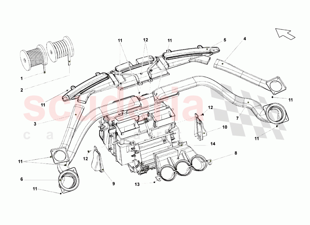 Dashboard Air Pipe of Lamborghini Lamborghini Gallardo LP570 4 SL