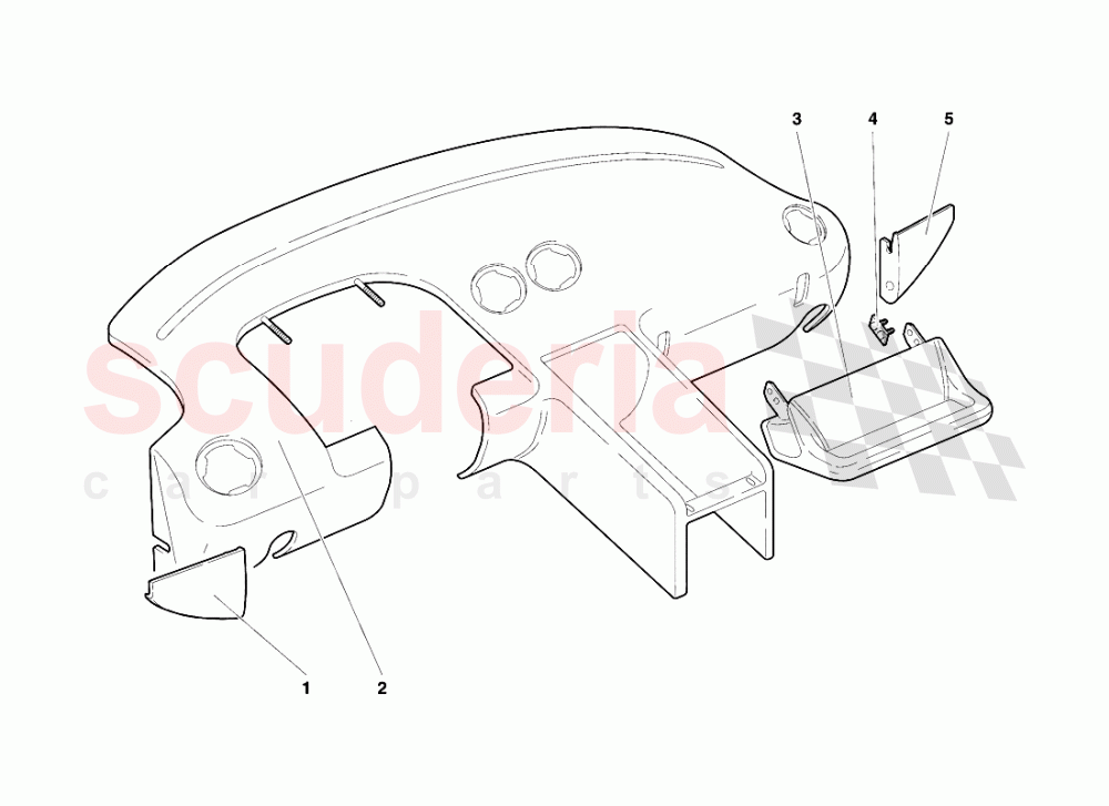 Passenger Compartment Trim (Valid for USA - January 1995) 1 of Lamborghini Lamborghini Diablo SE30 (1993-1995)