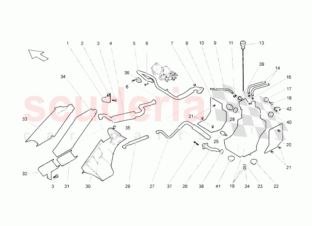 Oil System - Radiator of Lamborghini Lamborghini Gallardo (2003-2005)