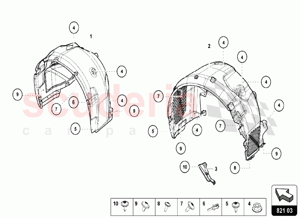 WHEEL HOUSING of Lamborghini Lamborghini Huracan LP610 Spyder