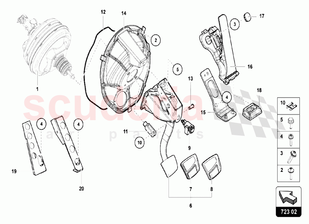 PEDALBOX ASSEMBLY - SV of Lamborghini Lamborghini Aventador LP750 SV Roadster