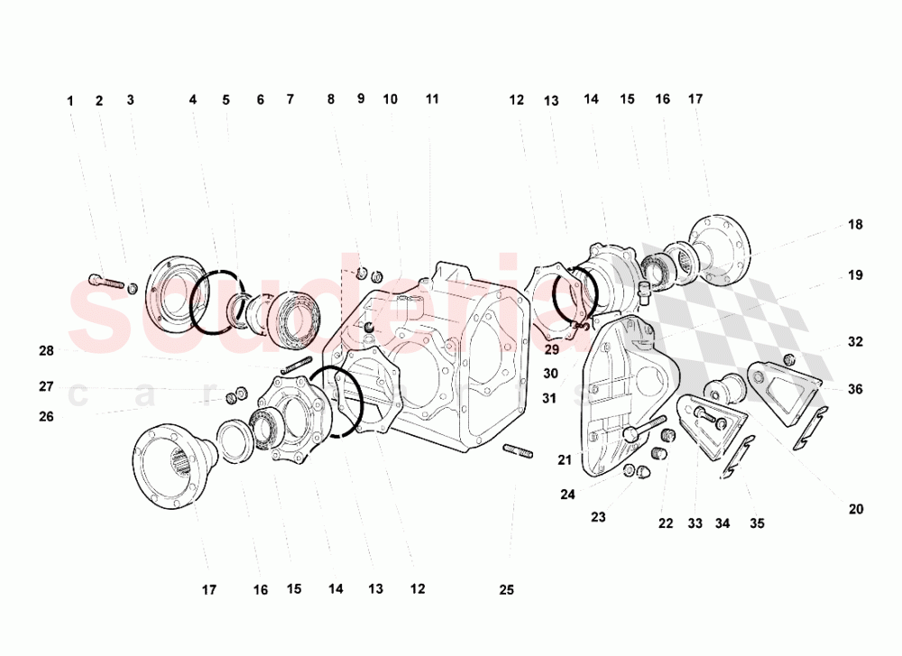 Rear Differential Case of Lamborghini Lamborghini Murcielago Roadster