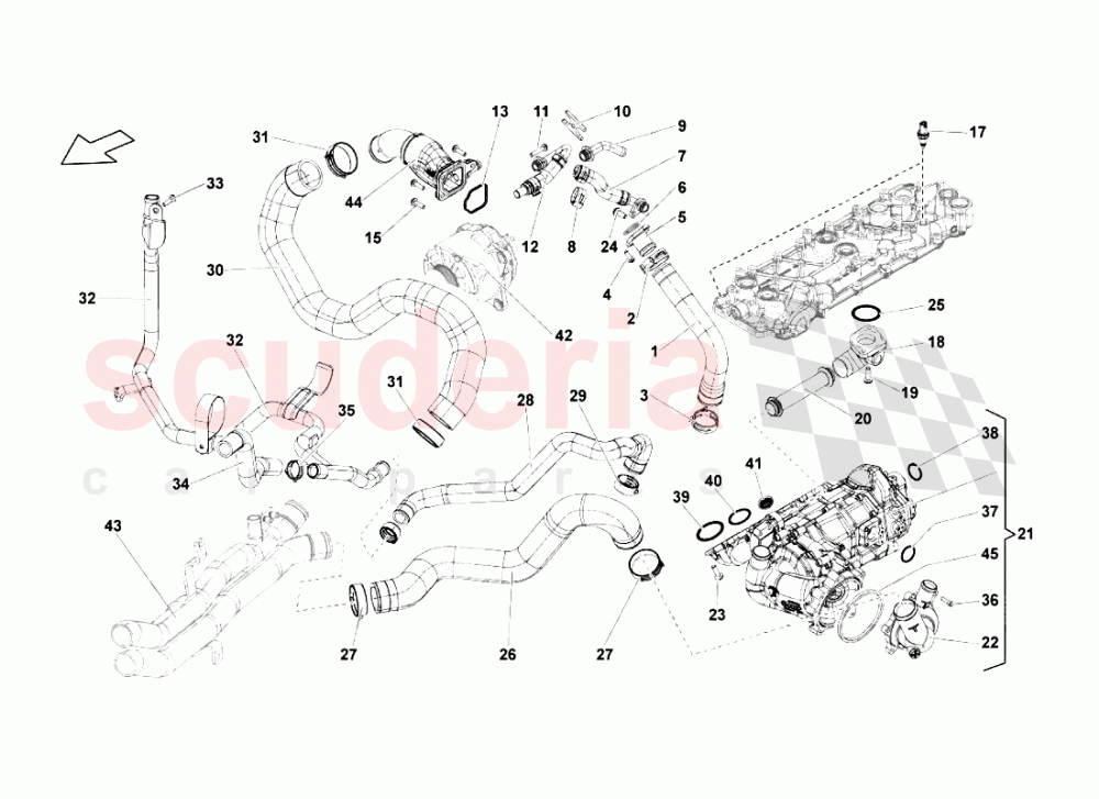 Water Cooling System 1 of Lamborghini Lamborghini Gallardo LP570 4 SL