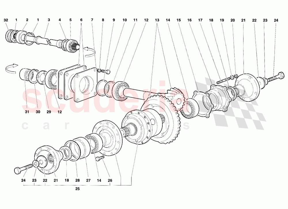 Differential of Lamborghini Lamborghini Diablo SV (1995-1997)