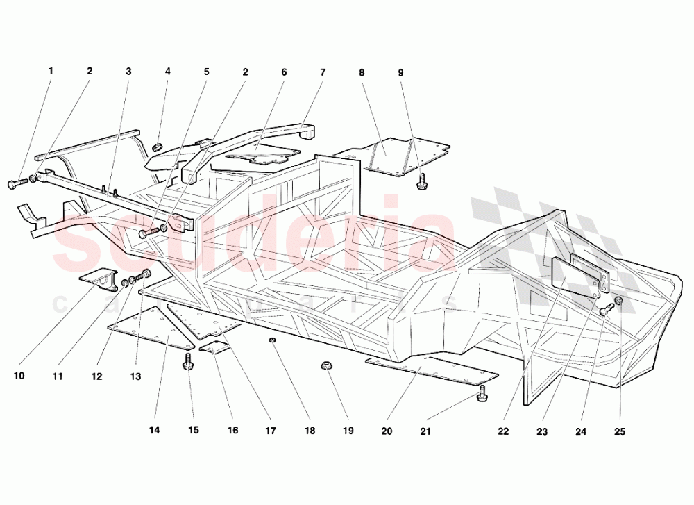 Frame Elements of Lamborghini Lamborghini Diablo SV (1995-1997)