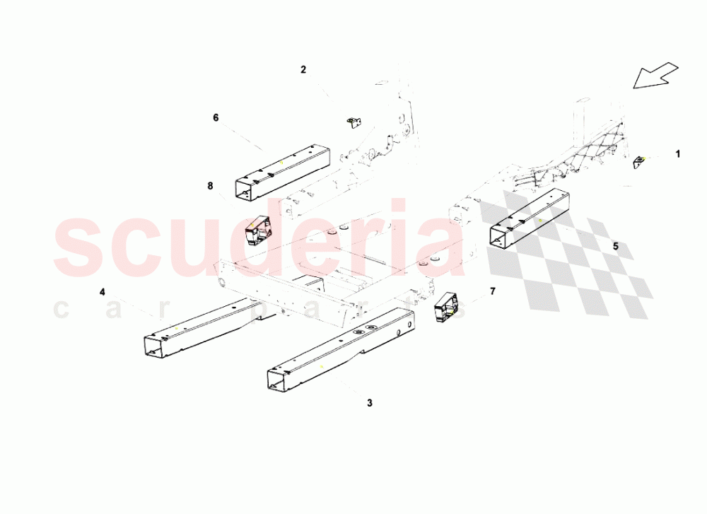 Front Frame Elements 3 of Lamborghini Lamborghini Gallardo (2003-2005)