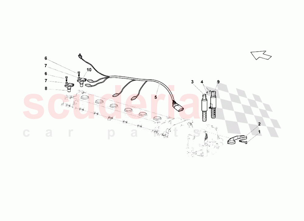 Phase Sensors Rh Cyl Head of Lamborghini Lamborghini Murcielago LP670