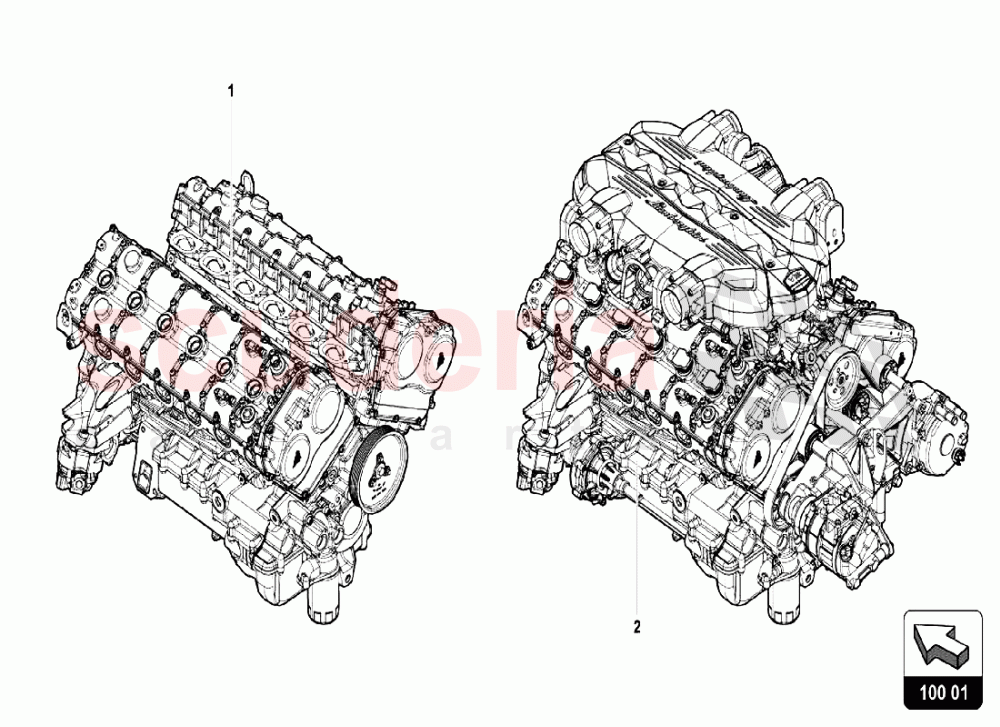 Engine 1 of Lamborghini Lamborghini Aventador S