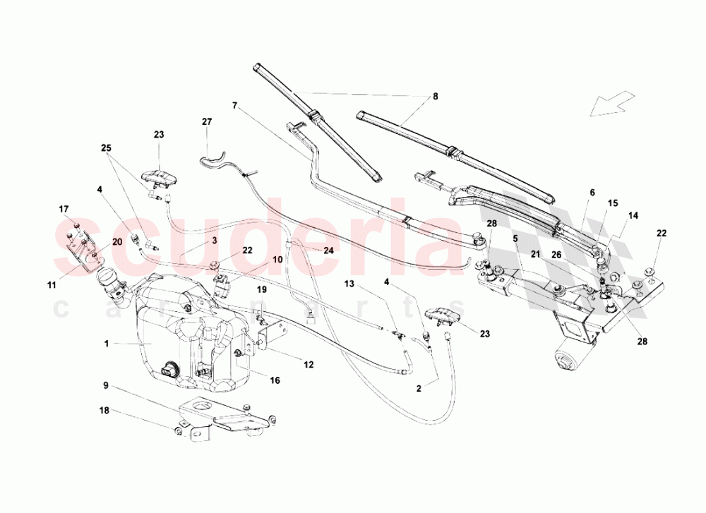 Windshield Wiper of Lamborghini Lamborghini Gallardo LP570 4 SL