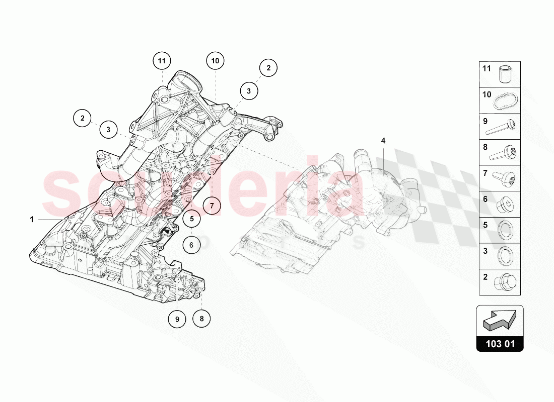 ENGINE OIL SUMP of Lamborghini Lamborghini Huracan Evo Spyder