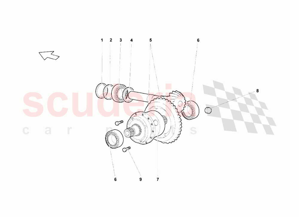 Rear Differential of Lamborghini Lamborghini Murcielago LP670