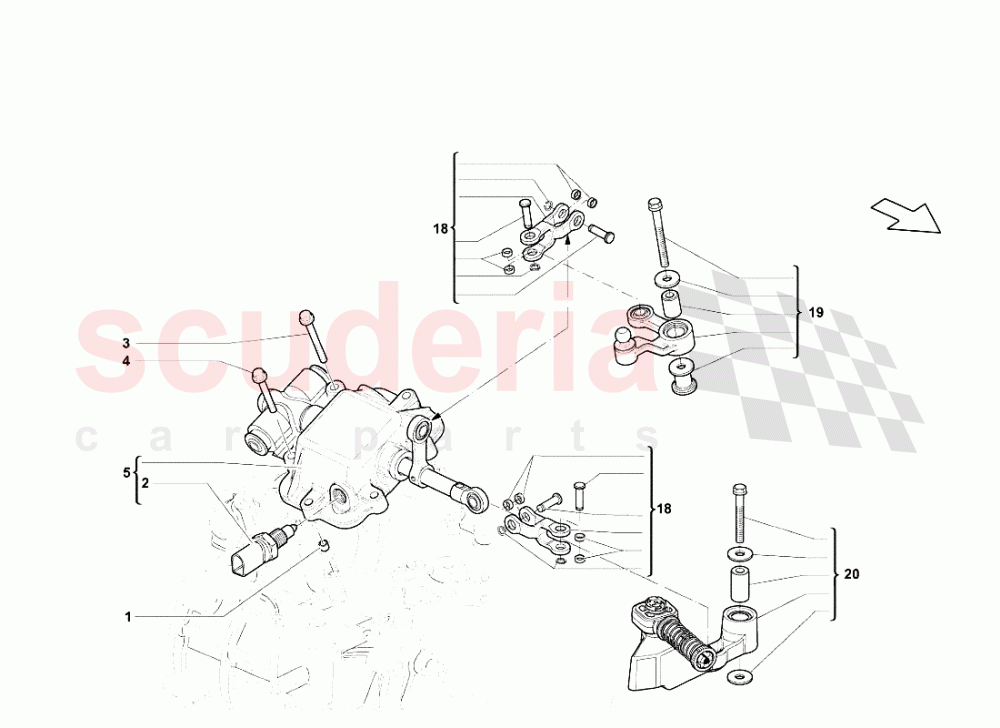 Mechanical Actuator of Lamborghini Lamborghini Gallardo LP560 Coupe