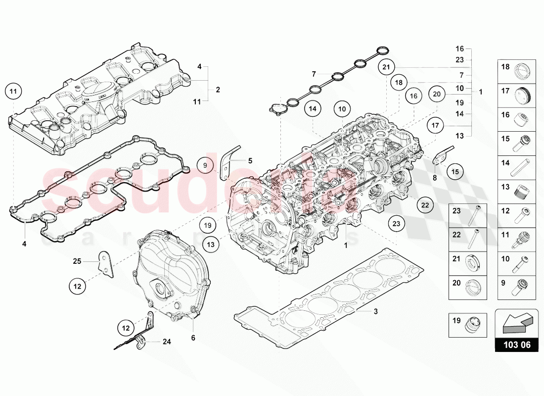 COMPLETE CYLINDER HEAD of Lamborghini Lamborghini Huracan Evo Spyder