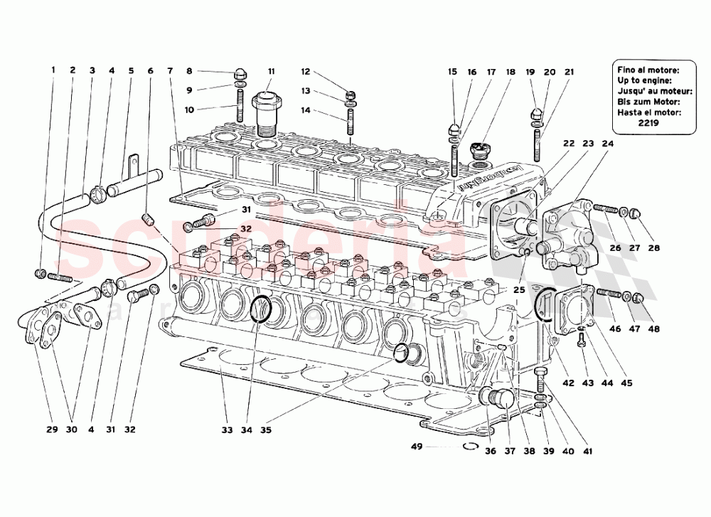 Accessories for Left Cylinder Head 1 of Lamborghini Lamborghini Diablo SV (1999)