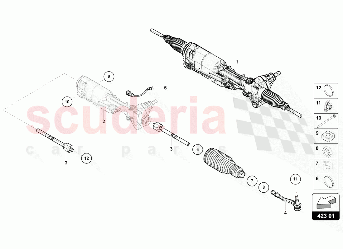 STEERING GEAR of Lamborghini Lamborghini Urus