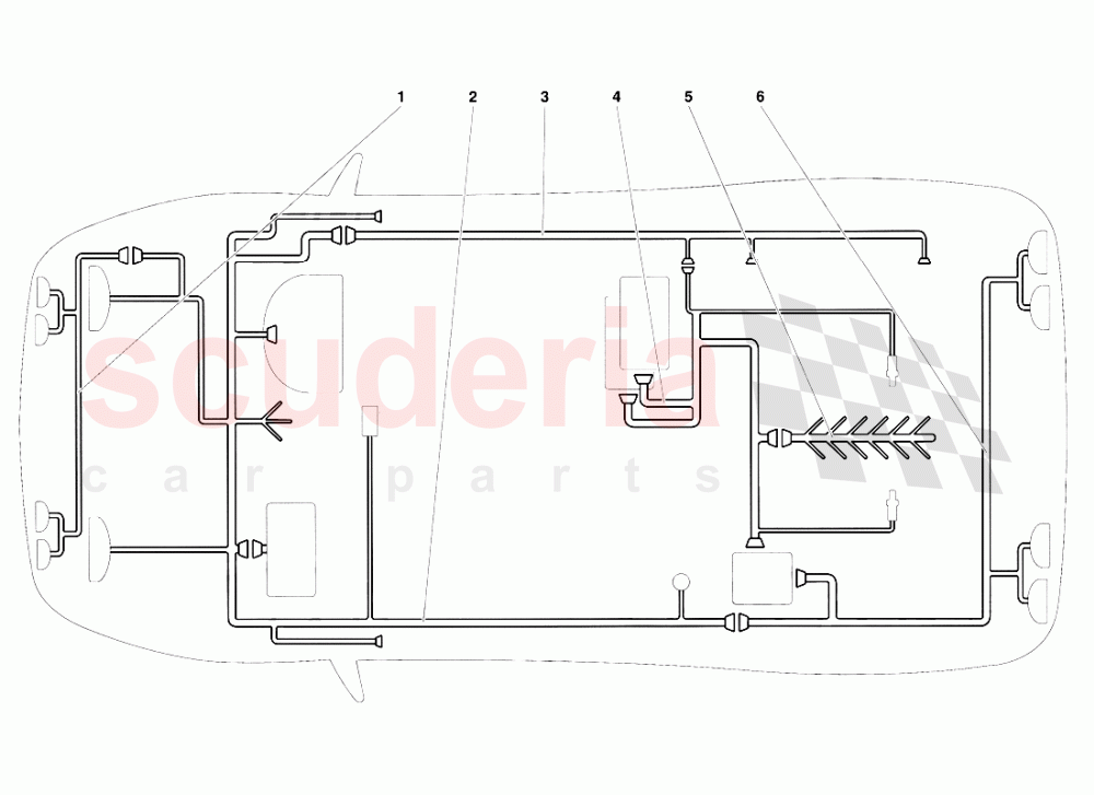 Electrical System (Valid for R.H.D. Version - January 1995) 1 of Lamborghini Lamborghini Diablo SE30 (1993-1995)