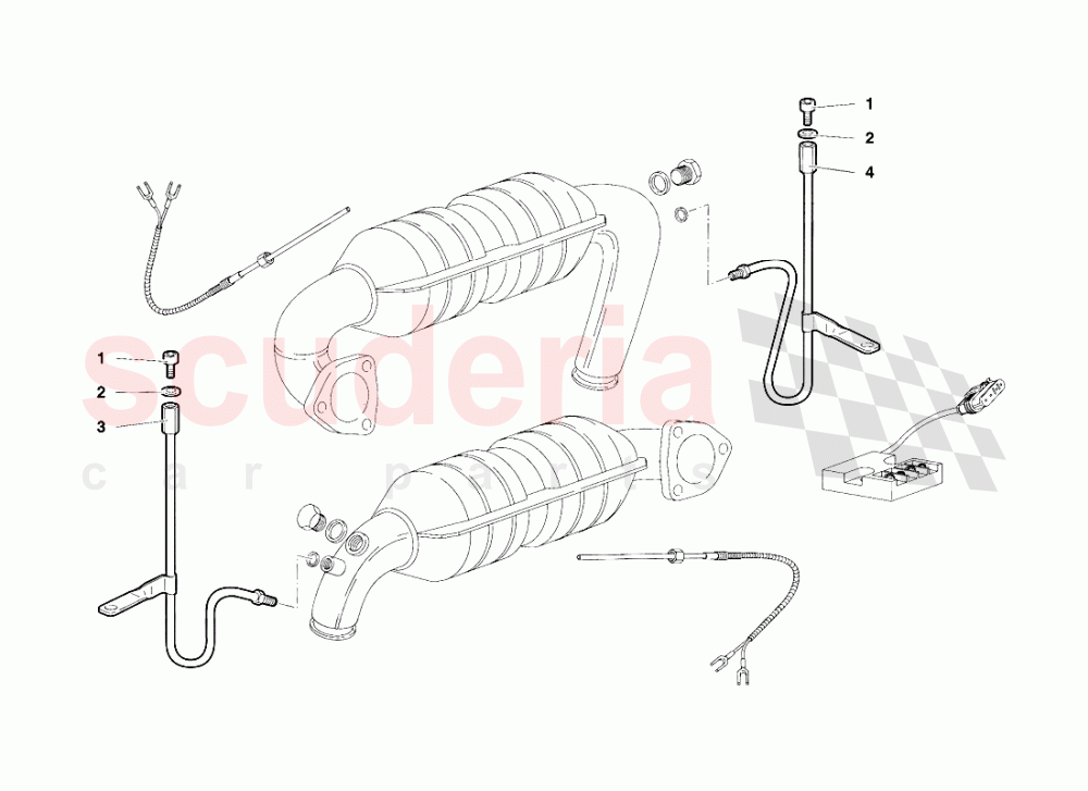 Exhaust System (Valid for Switzerland - January 1995) 1 of Lamborghini Lamborghini Diablo SE30 (1993-1995)