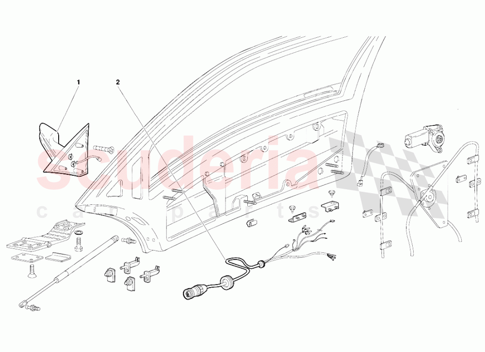 Doors (Valid for GB Version - October 1991) 1 of Lamborghini Lamborghini Diablo (1990-1998)