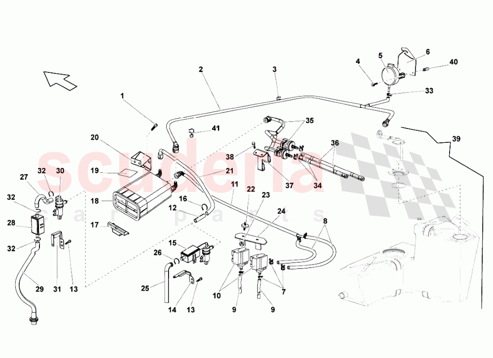 Fuel System of Lamborghini Lamborghini Gallardo (2008)