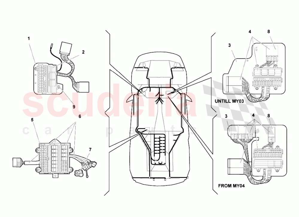 Electrical System 3 of Lamborghini Lamborghini Murcielago Roadster