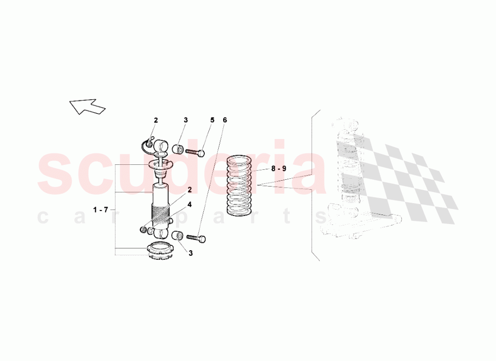 Front Suspension of Lamborghini Lamborghini Murcielago LP640 Roadster