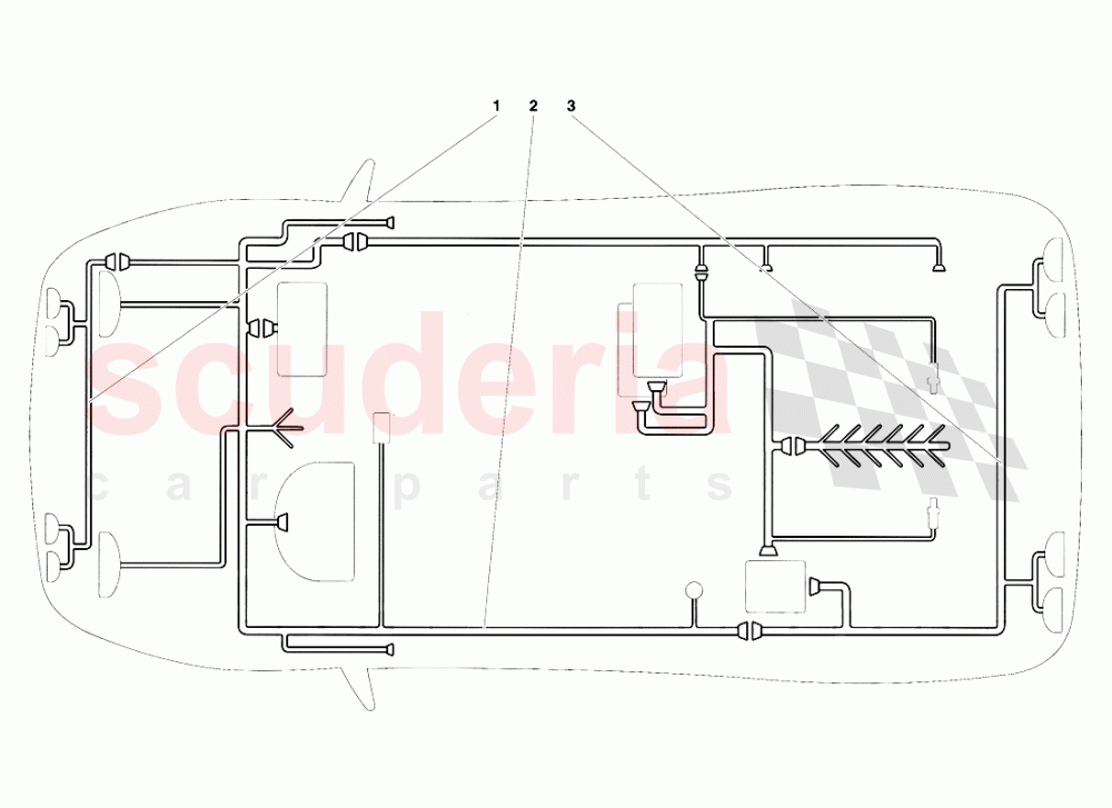 Electrical System (Valid for USA - January 1995) 1 of Lamborghini Lamborghini Diablo SE30 (1993-1995)