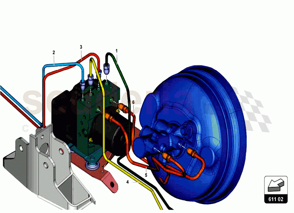 BRAKE SYSTEM of Lamborghini Lamborghini Aventador LP720 Roadster