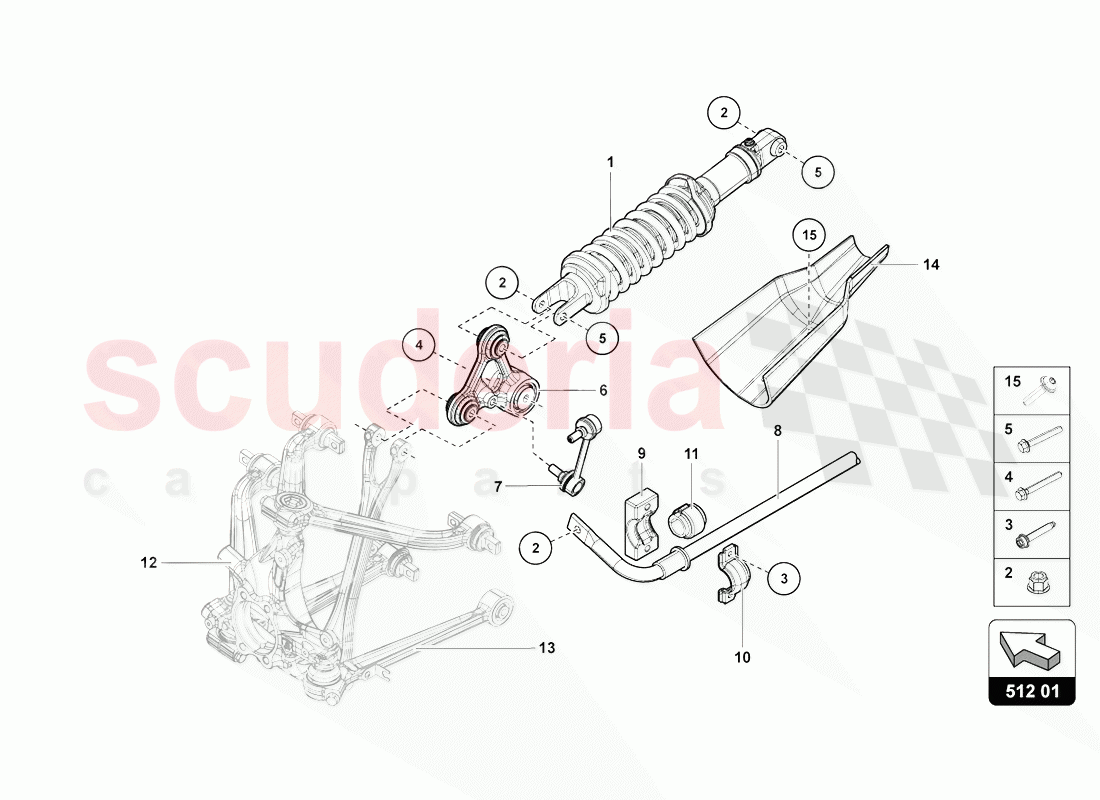 SUSPENSION of Lamborghini Lamborghini Aventador LP770 SVJ Coupe