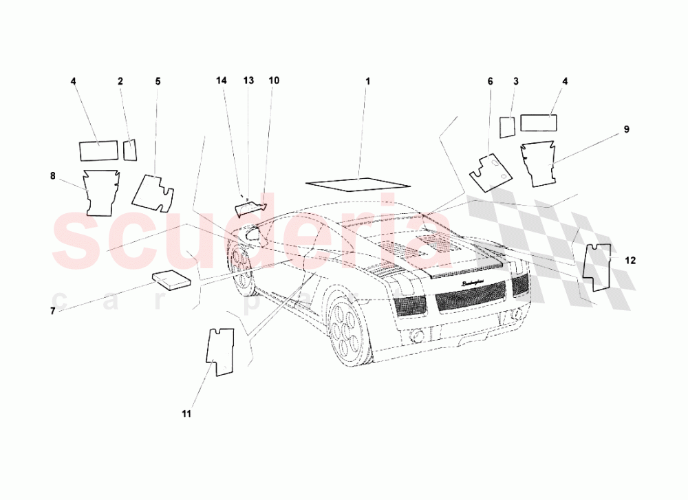 Insulations And Soundproofing 1 of Lamborghini Lamborghini Gallardo (2006-2007)