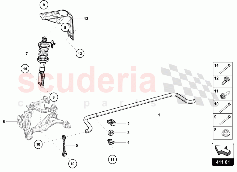 Front Suspension of Lamborghini Lamborghini Huracan LP640 Performante Coupe