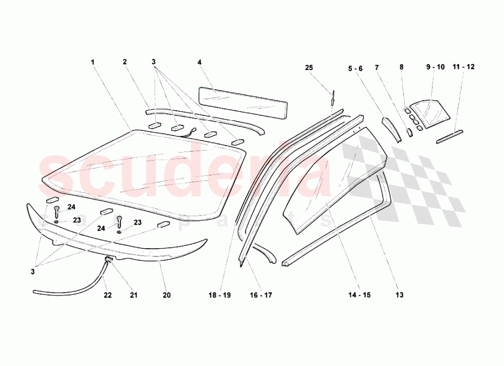 Windows of Lamborghini Lamborghini Murcielago LP670