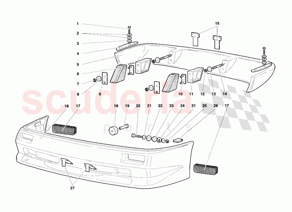 Bumpers of Lamborghini Lamborghini Diablo SV (1995-1997)