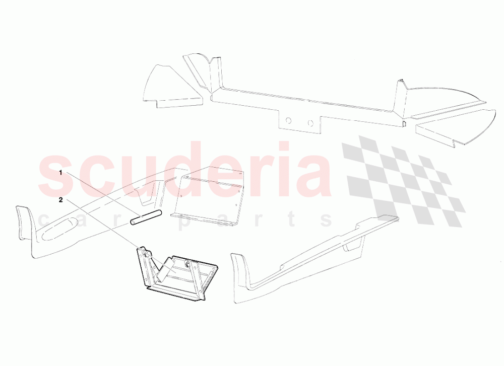 Passenger Compartment Trim (Valid for R.H.D. - March 1997) 2 of Lamborghini Lamborghini Diablo SV (1995-1997)