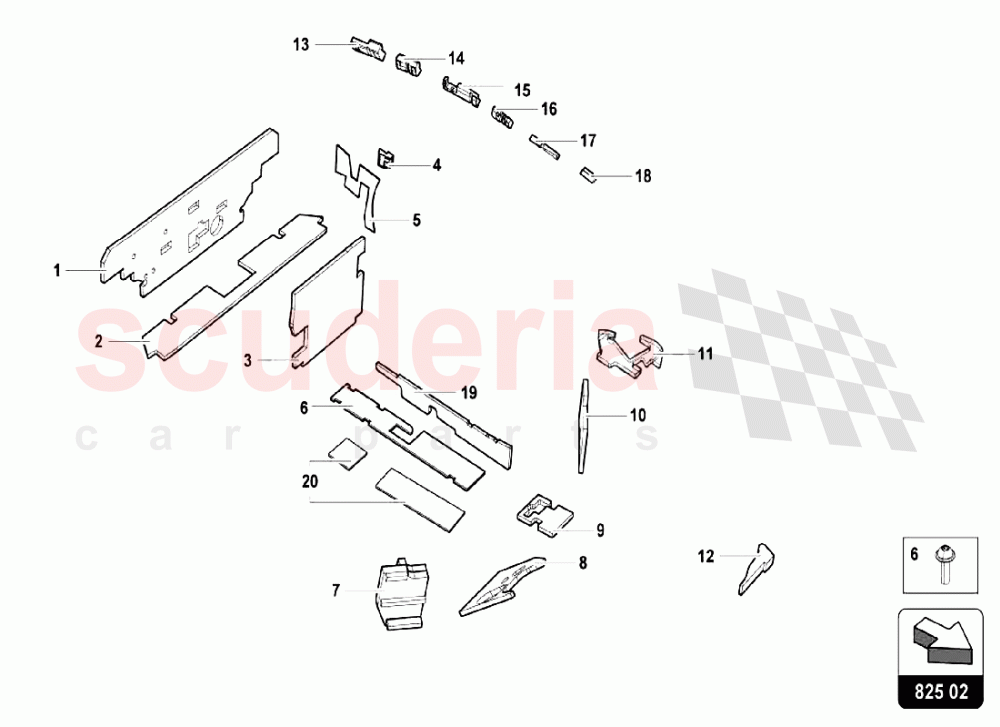 Soundproofing Material of Lamborghini Lamborghini Huracan LP580 Coupe