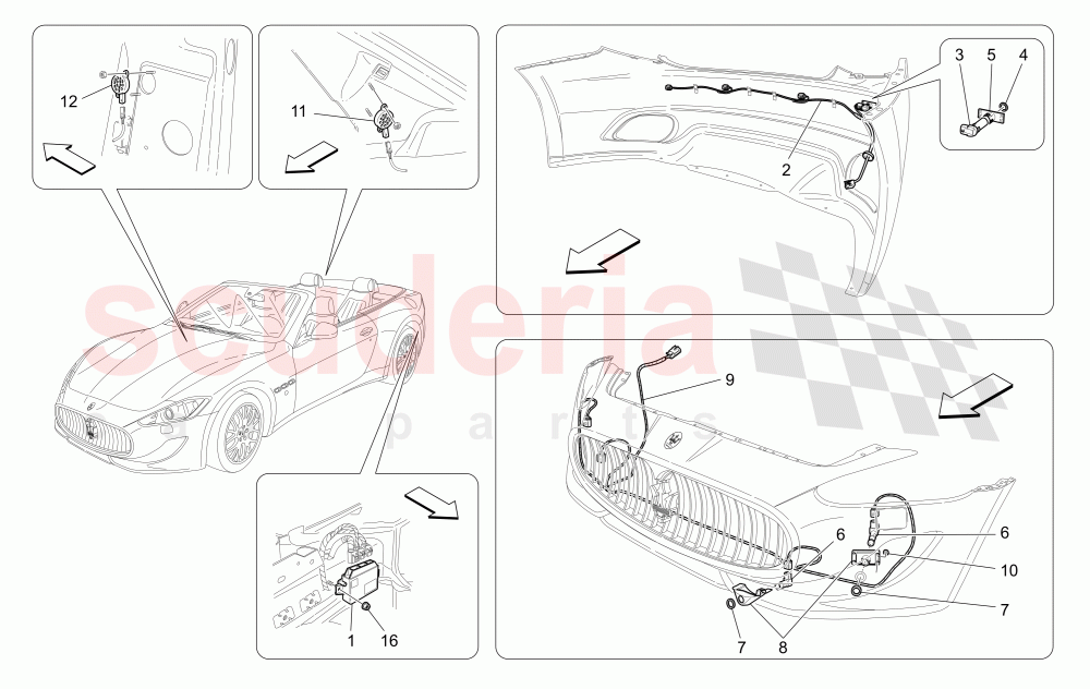 PARKING SENSORS (Available with: Sport, Special Edition) of Maserati Maserati GranCabrio (2011-2012) Sport