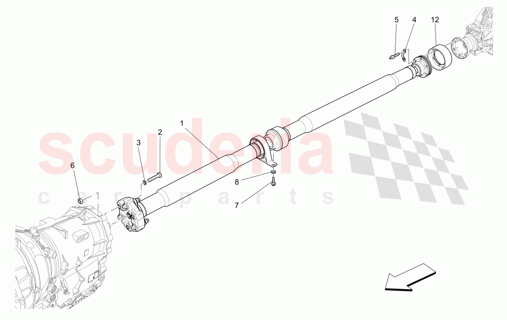 TRANSMISSION SHAFT of Maserati Maserati Ghibli (2014-2016) Diesel