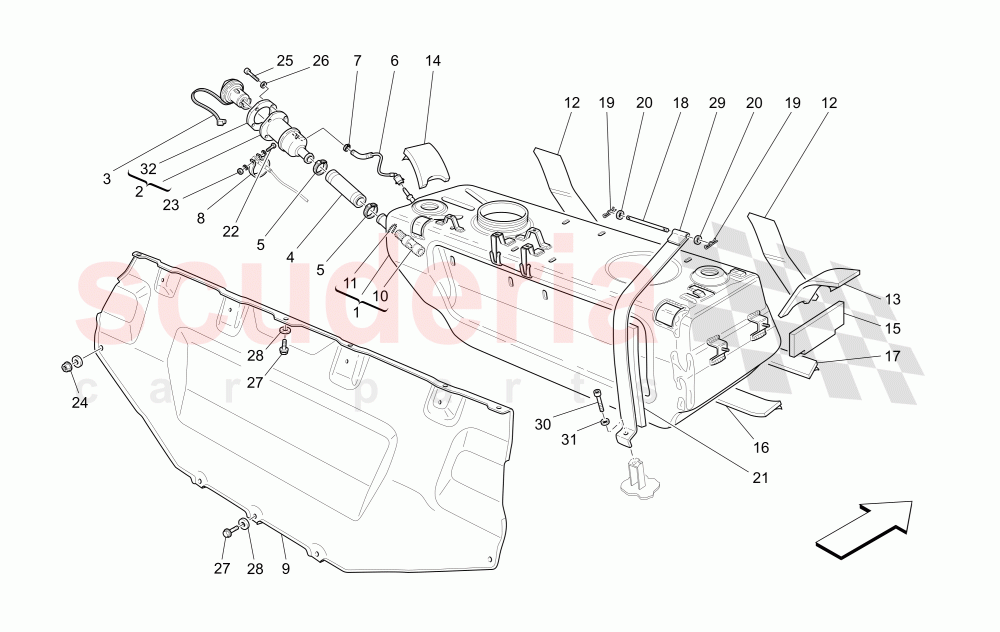 FUEL TANK of Maserati Maserati Quattroporte (2009-2012) Sport GTS