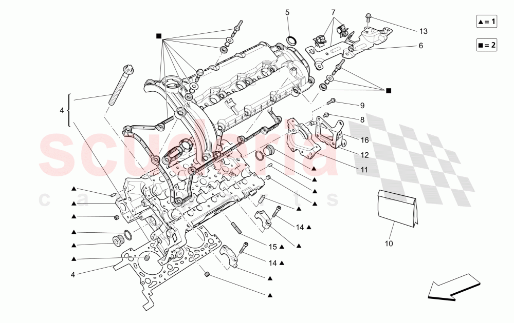 LH CYLINDER HEAD of Maserati Maserati Ghibli (2017+) Diesel