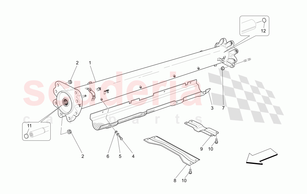 TRANSMISSION SHAFT of Maserati Maserati GranTurismo (2017+) Special Edition CC