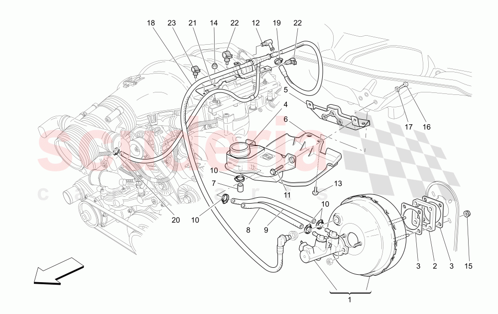 BRAKE SERVO SYSTEM of Maserati Maserati Quattroporte (2003-2007) Auto