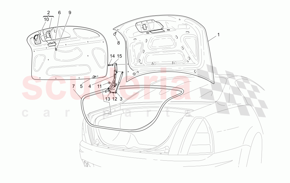 REAR LID of Maserati Maserati Quattroporte (2008-2012) 4.2